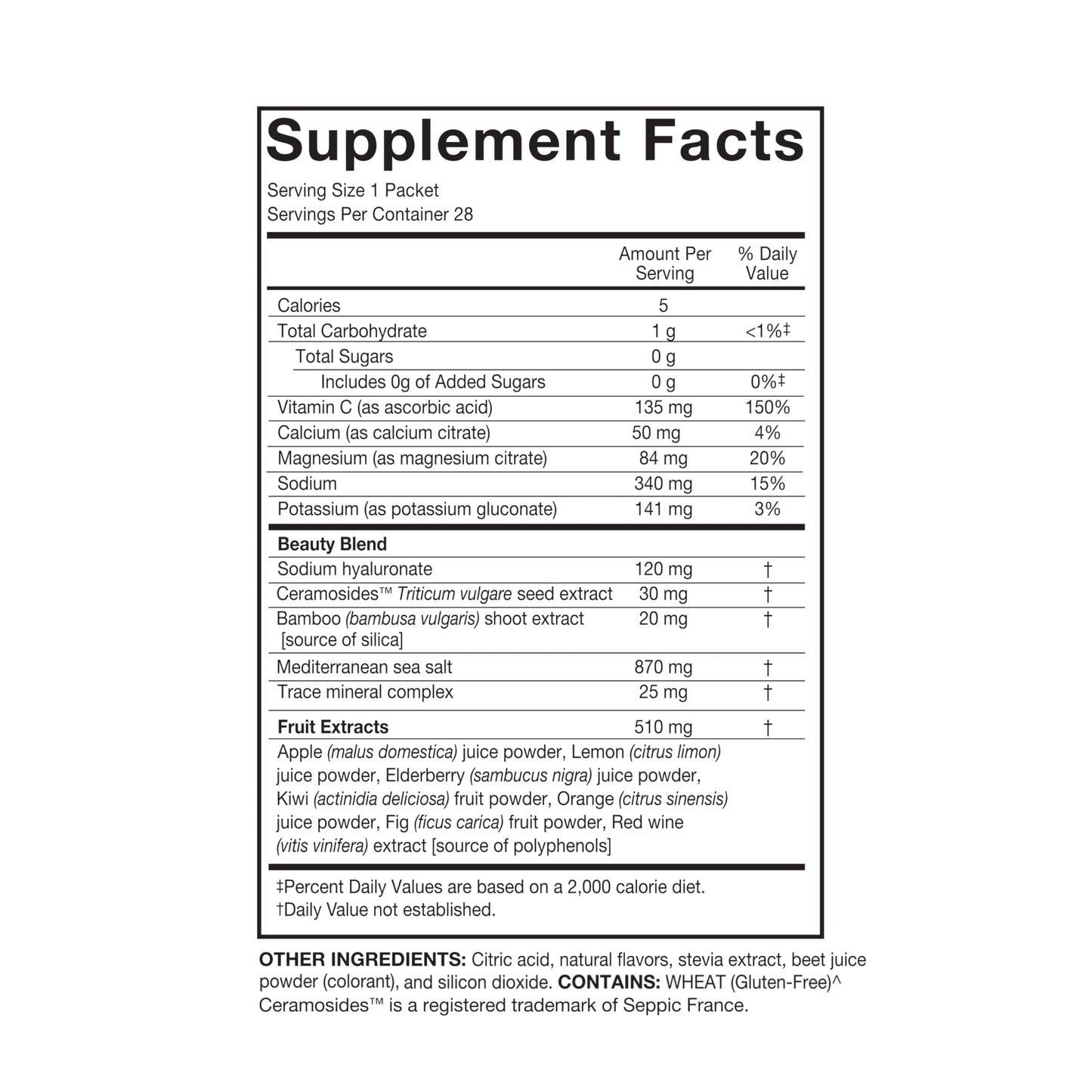Serovital Glow Sticks: Sugar-Free Powder Drink Mix for Skin Hydration (14 Days) with Hyaluronic Acid & Ceramides