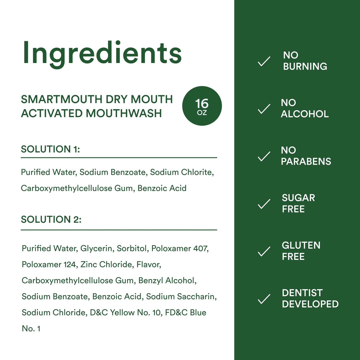 SmartMouth Dry Mouth Dual-Action Mints & Activated Mouthwash Package – 16 Fl Oz Mouthwash + 50 Count Mints, Soothing Mint