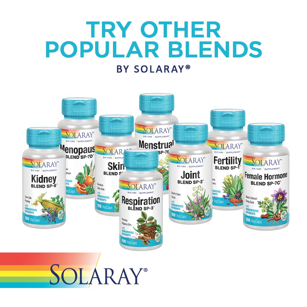 SOLARAY Circulation Blend SP-11B | Herbs & Cell Salt for Healthy Circulatory System Support | 50 Servings | 100 VegCaps