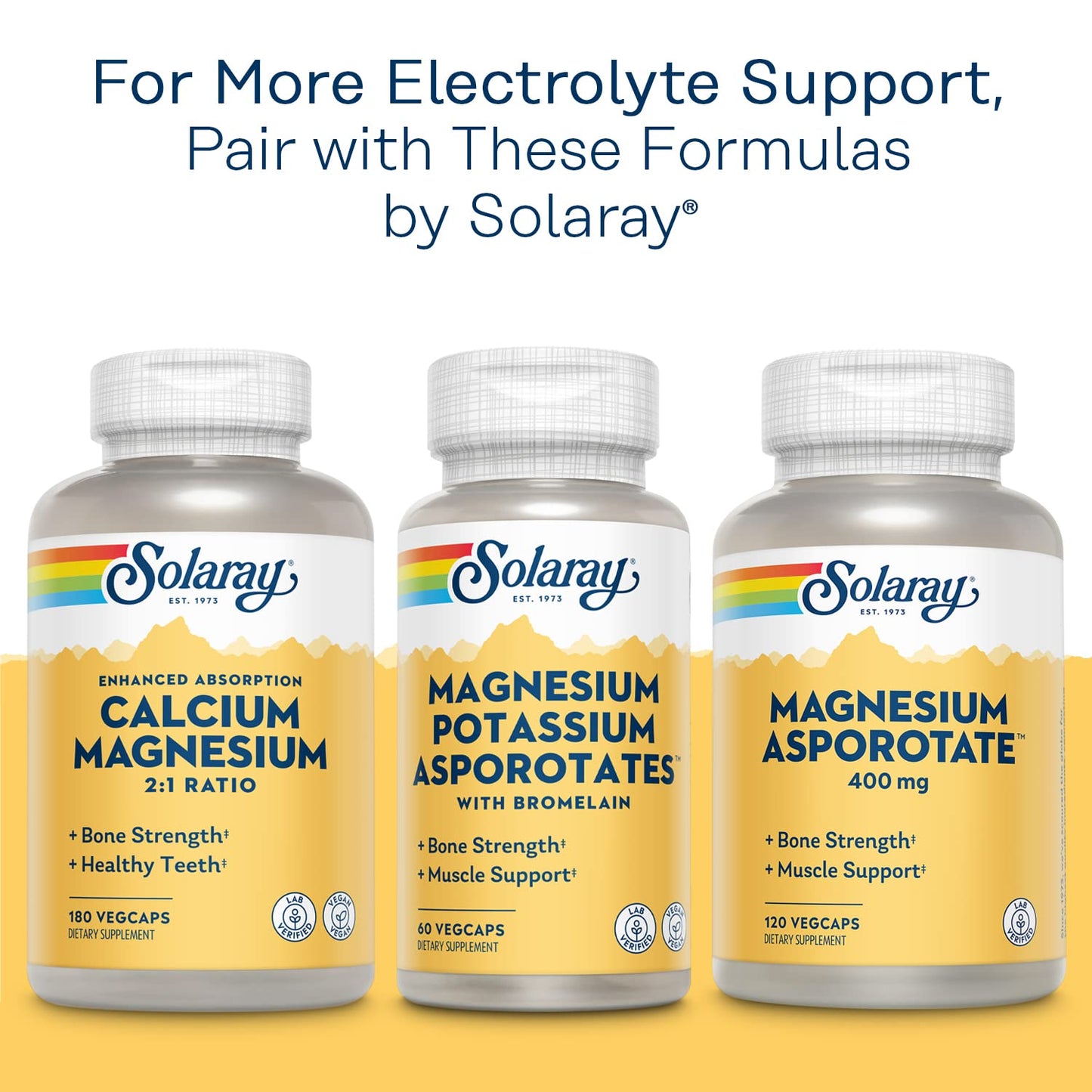 Solaray Potassium Asporotate Chelated Supplement – Electrolyte Balance & Heart Health