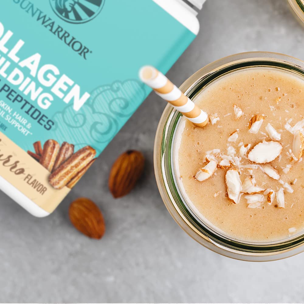 Sunwarrior Vegan Collagen Protein Powder for Women – Churro Flavor, Plant-Based, No Added Sugar, Gluten & Dairy Free