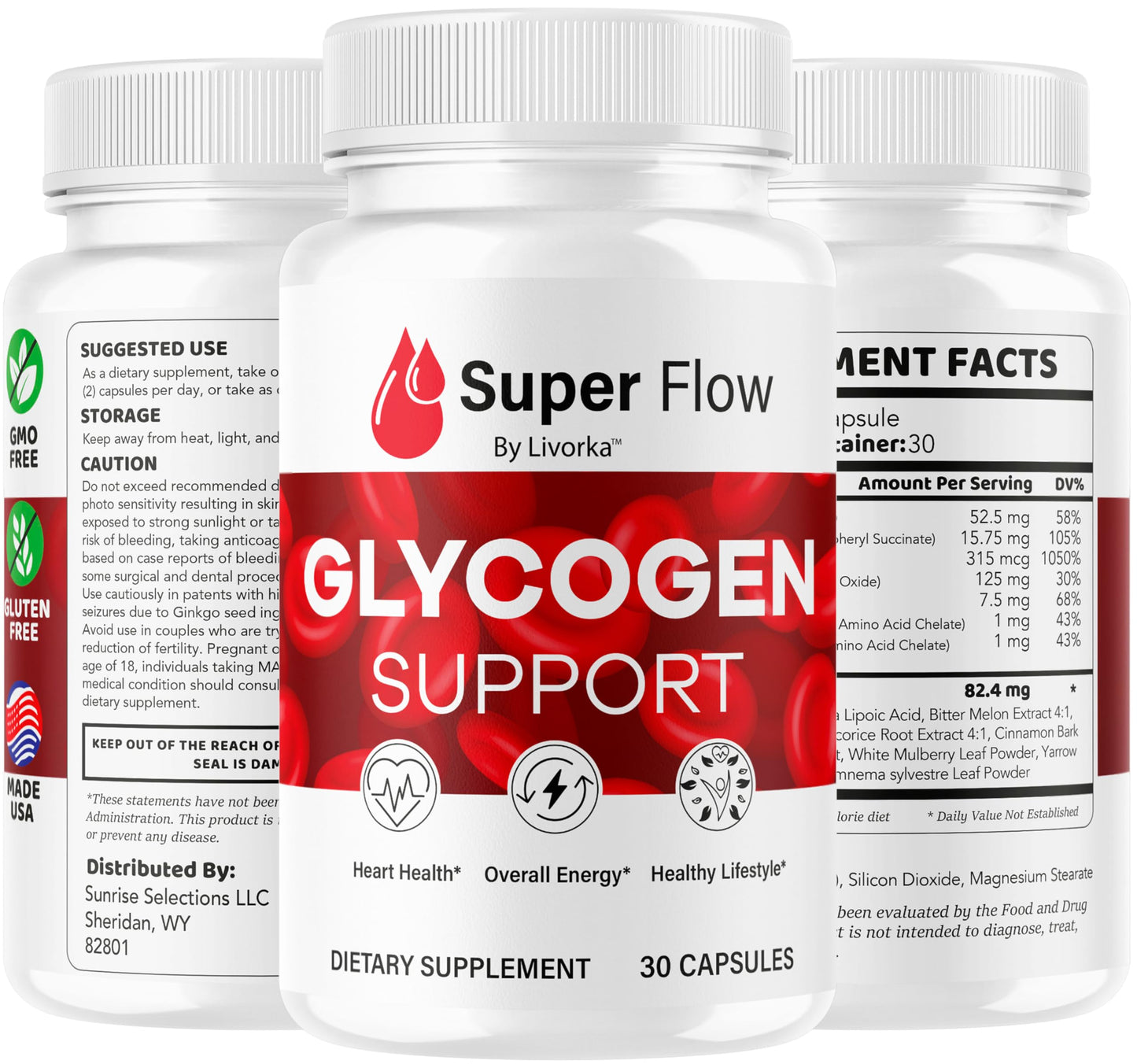 (5 Pack) SuperFlow Glycogen – Glycogen Support Capsules, 150 Capsules