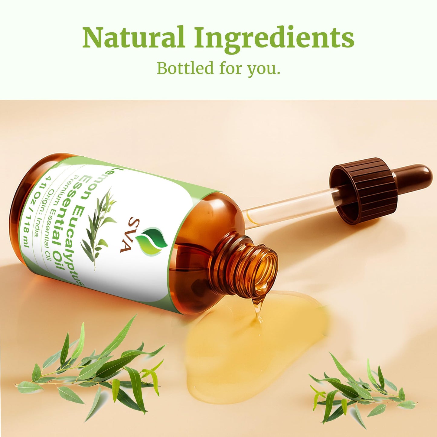 SVA Lemon Eucalyptus Essential Oil – 4 oz | 100% Natural Citriodora, Dropper