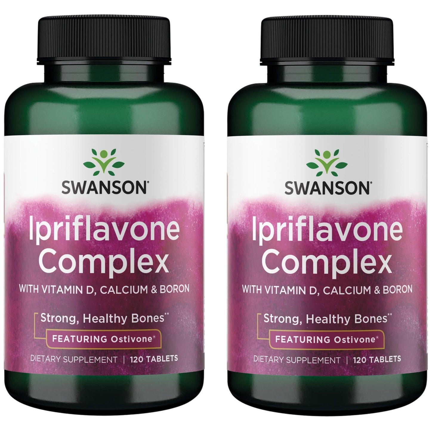 Swanson Ipriflavone Complex with Ostivone 120 Tabs (2 Pack) - Bone Health Supplement