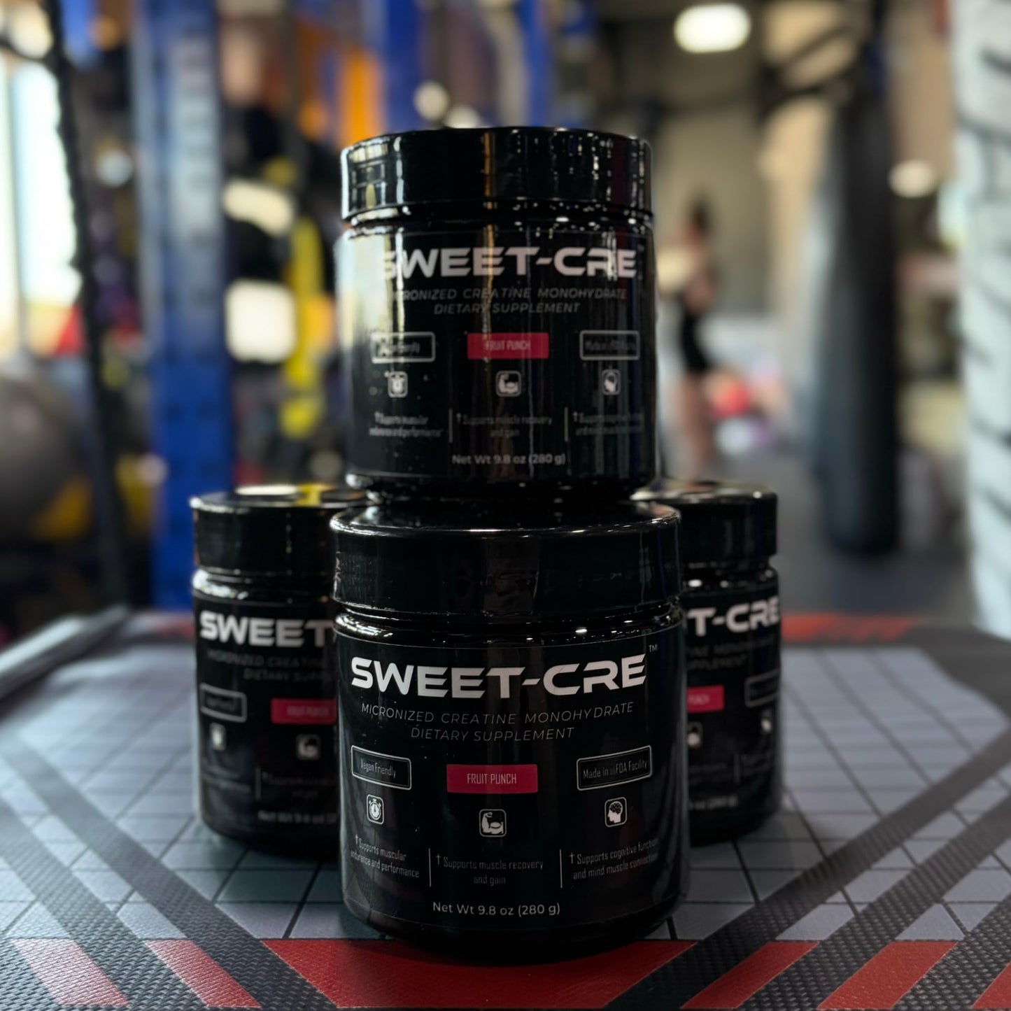 SweetCre Creatine Monohydrate – 5g Powder for Women and Men | Organic Ingredients | Fruit Punch Flavor | 10oz