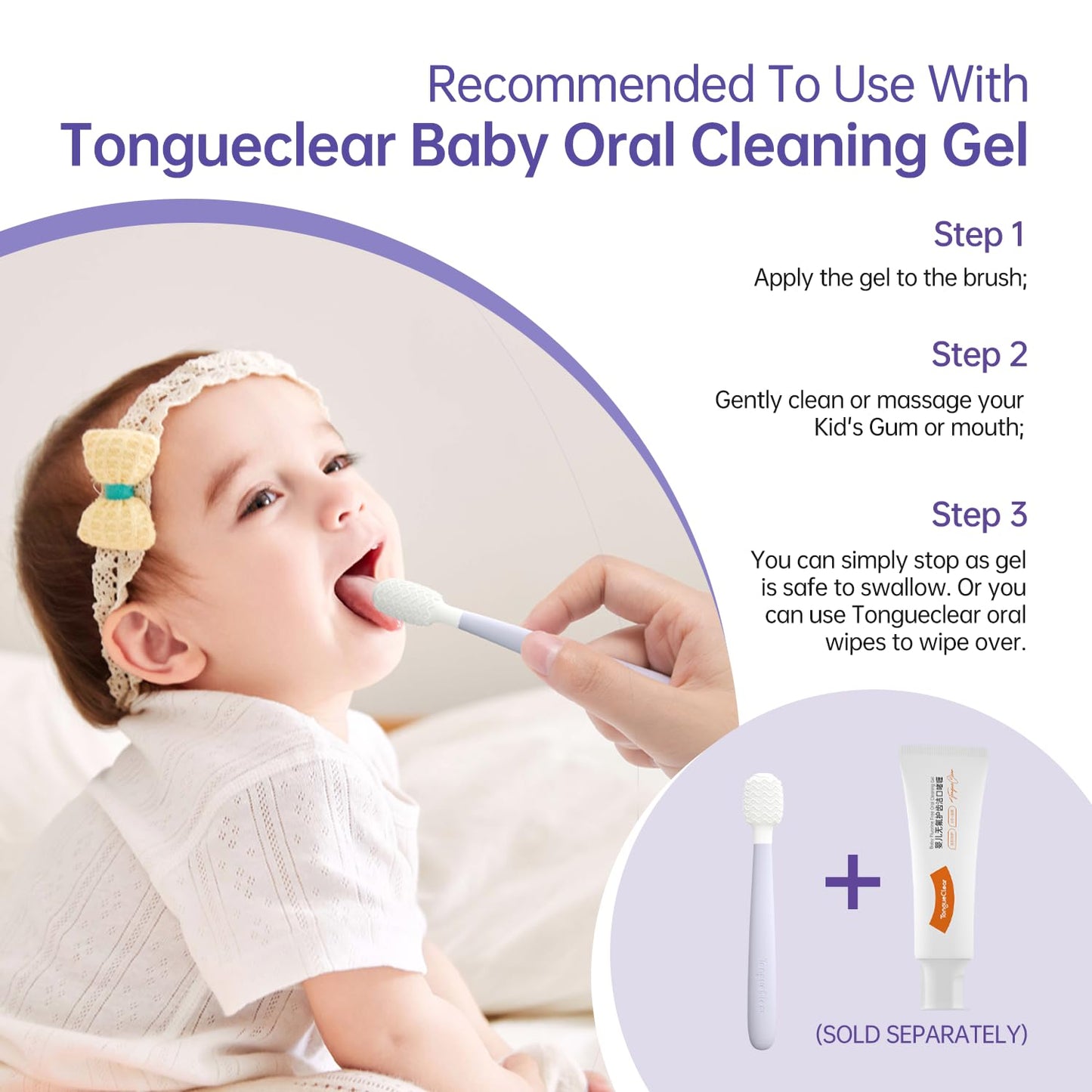 Tongueclear Kids Tongue Scraper - Baby Tongue Cleaner for Infants & Newborns
