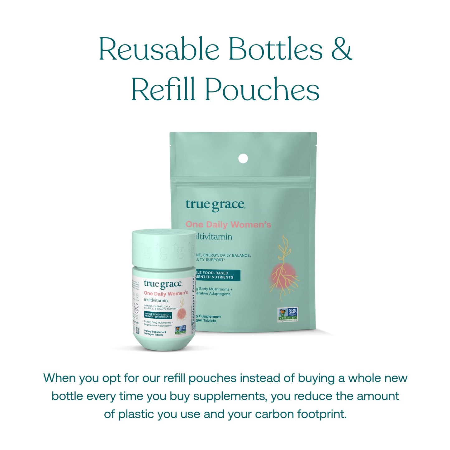 True Grace One Daily Women's Multivitamin & Probiotic - 30-Day Supply | Gluten Free & Organic