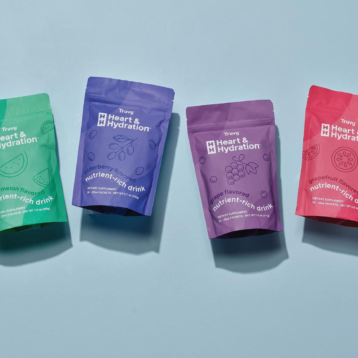 Truvy Heart & Hydration - Elderberry | Sugar-Free Electrolyte Drink