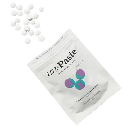 Unpaste Toothpaste Tablets - New Formula, Fluoride Mint, Xylitol Free, 250ct