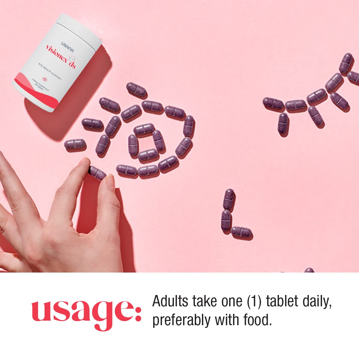 USANA Visionex DS with Lutein Zeaxanthin – Advanced Eye Health & Vision Support, 28 Tablets (28-Day Supply)