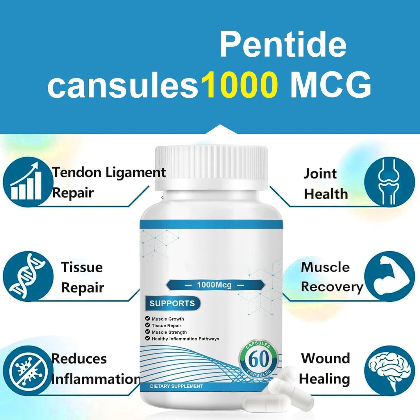 USHJNV 157 Capsules 1000 MG – BPC-157 Supplement, New Protective Compound, Non-GMO, Gluten-Free, 60 Capsules