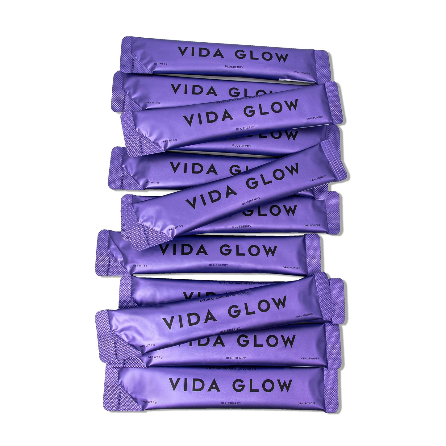 Vida Glow Marine Collagen Powder – Anti-Aging Peptides for Skin, Hair & Nails | 30 Servings, Original Flavor (Blueberry)