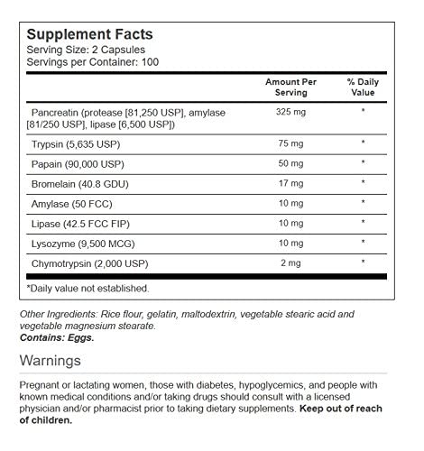 Vitacost Synergy Mega Digestive Enzymes 10X Pancreatin – 200 Capsules