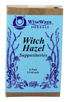 WiseWays Herbals Witch Hazel Suppositories 2.5 ml (Pack of 3) – Soothing Rectal Relief