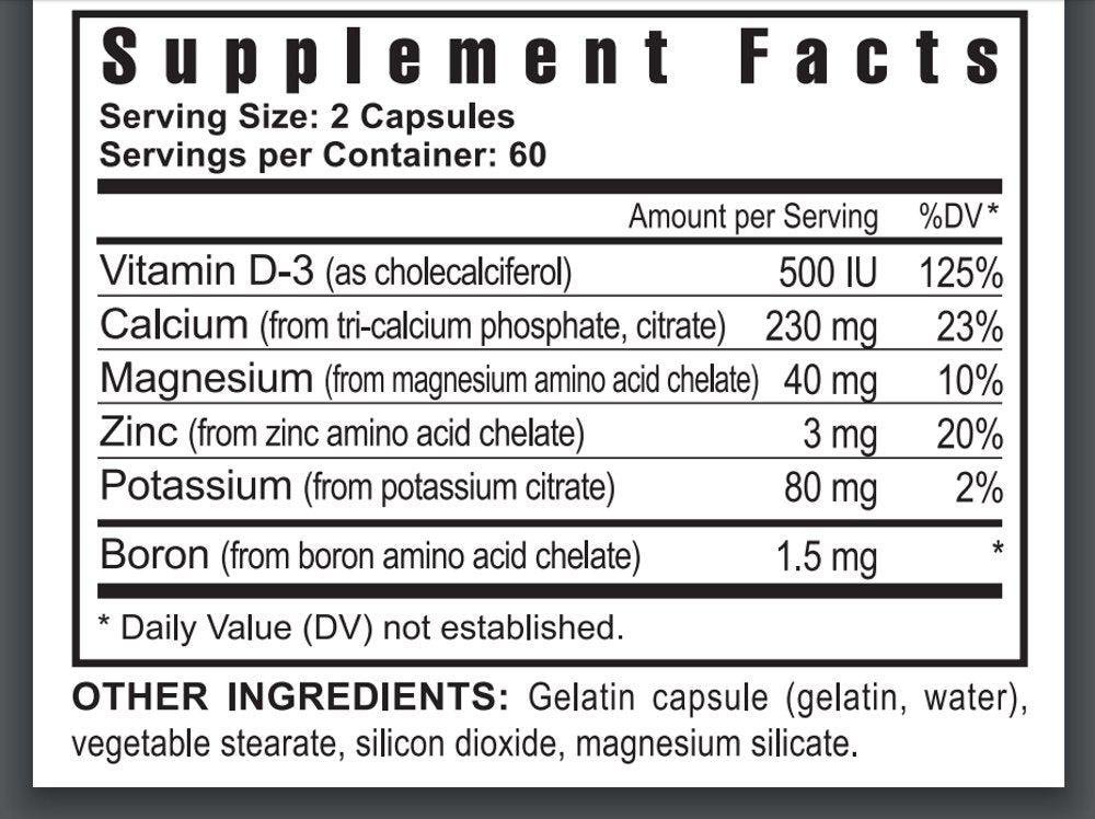 Youngevity Ultimate CAL – Calcium Magnesium Bone Health with D-3, Zinc, Potassium, Boron | 120 Capsules (Pack of 4)
