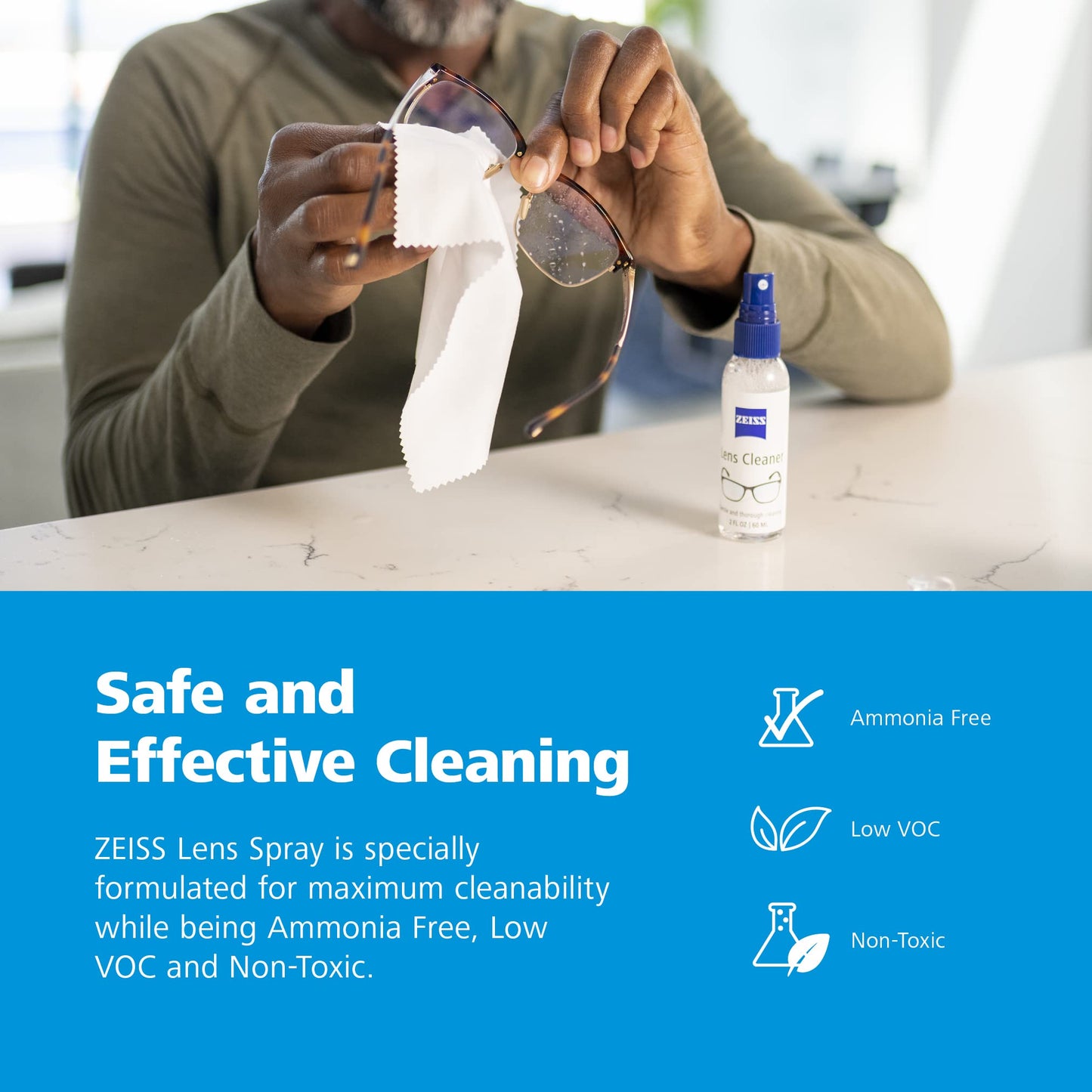 ZEISS Lens Cleaning Spray 2oz – Pack of 2 | Ammonia-Free Lens Cleaner