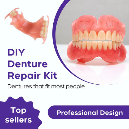 Denture DIY Full Set: Top & Bottom Fake Teeth Kit | Improve Your Smile 0806-1