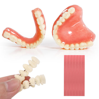Denture DIY Full Set: Top & Bottom Fake Teeth Kit | Improve Your Smile 0806-1