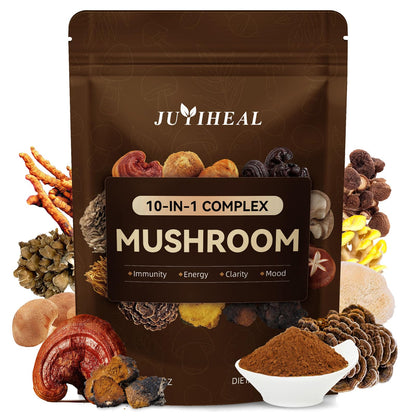 10-in-1 Organic Mushroom Powder – Lion's Mane & More (60g)