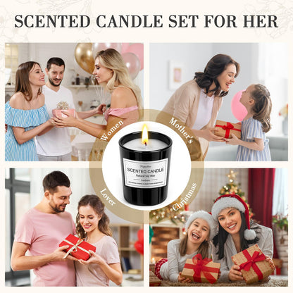 12 Pack Scented Candles Gift Set – Natural Soy Wax, 180h Total Burn Time