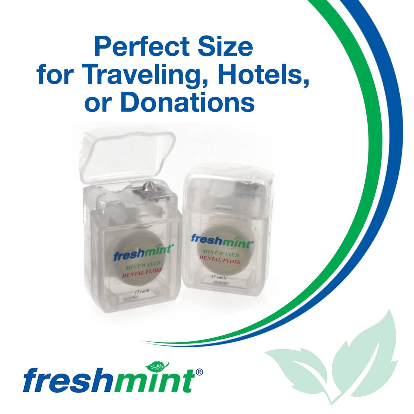 144 Spools of Freshmint Mint Waxed Dental Floss – 12 Yards
