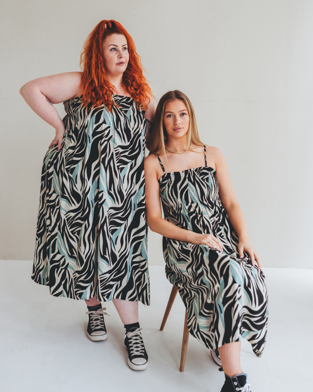 Zuri Multicolour Zebra Twirl Print Multifunctional Maxi Skirt