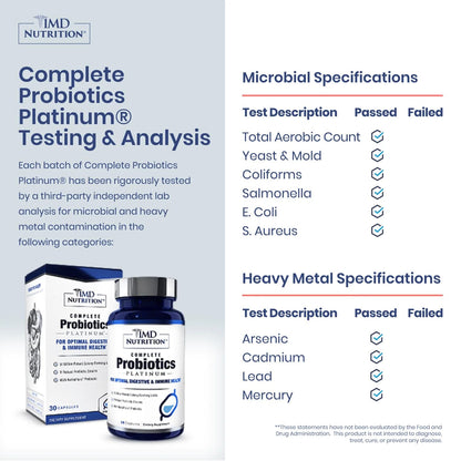 1MD Complete Probiotics Platinum | 51 Billion CFU, 11 Strains, Dairy-Free | Digestive Health Support | 3-Pack