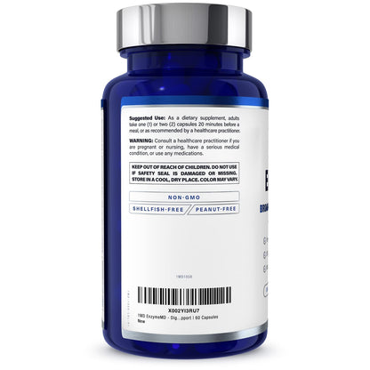 EnzymeMD by 1MD Nutrition – Doctor-Formulated Digestive Enzymes with 18 Plant-Based Enzymes | 60 Capsules