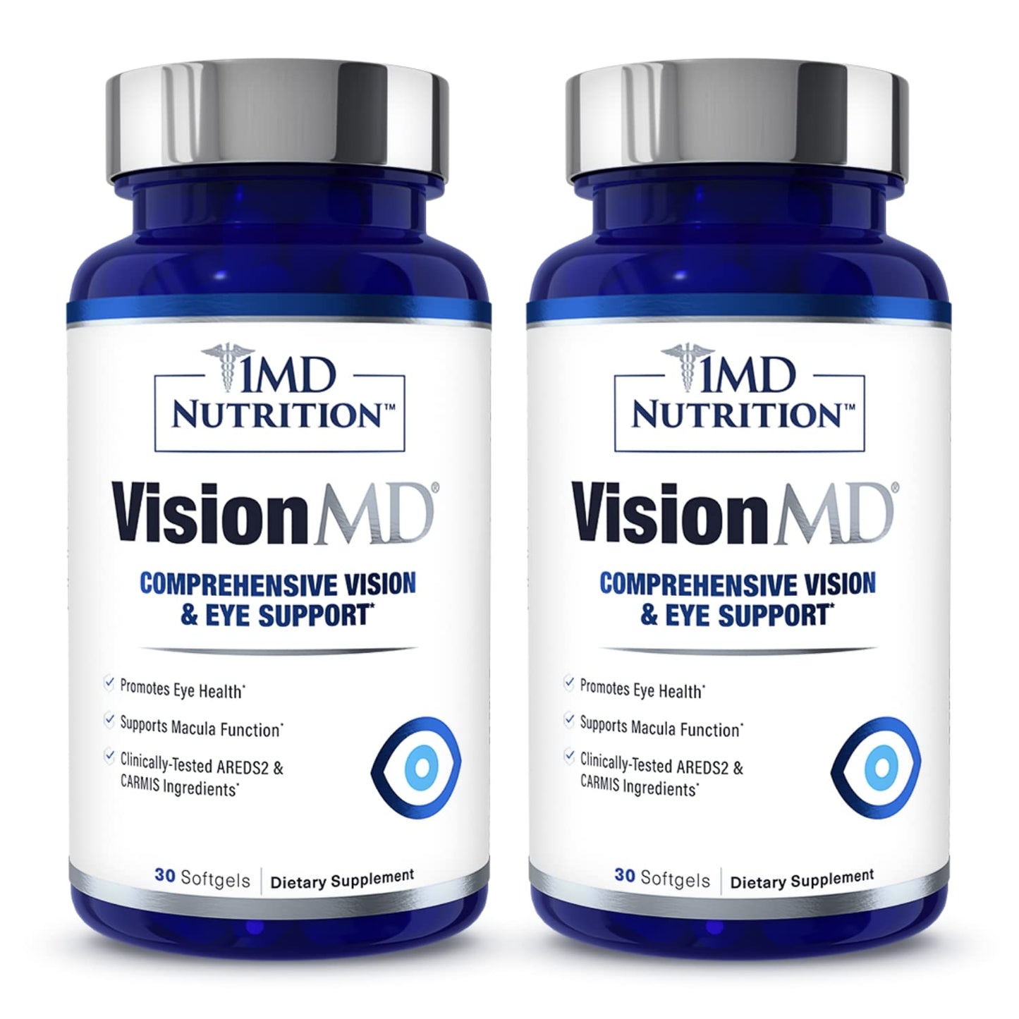 1MD Nutrition VisionMD Eye Vitamin CARMIS with Lutein & Zeaxanthin – 60 Softgels (2-Pack)
