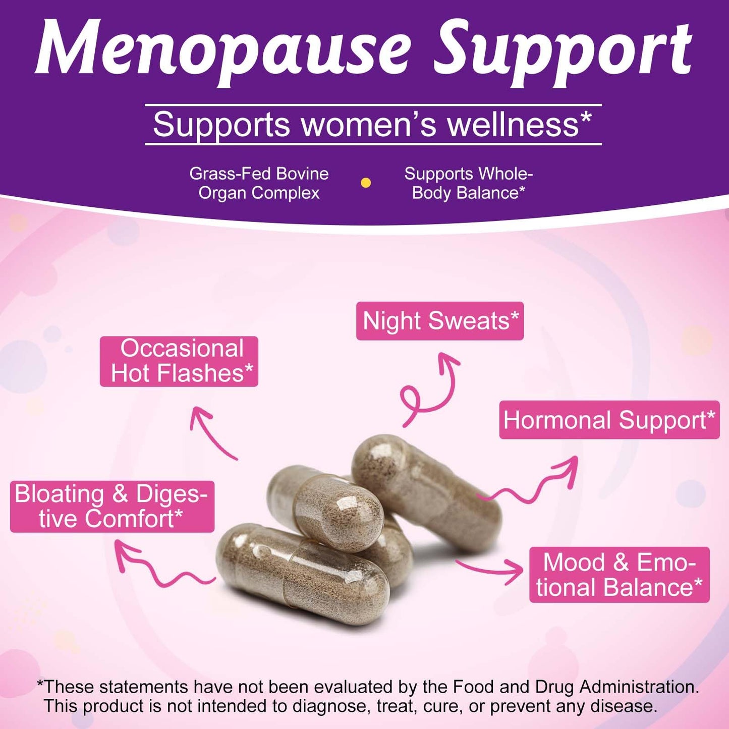 2 Pack Beef Organ Supplement for Women – Grass-Fed Liver & Organs Capsules for Hormone Balance, Energy & Skin Health
