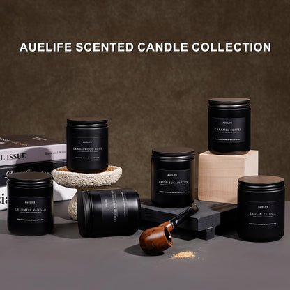 2 Pack Candle – Smoke & Vanilla + Whiskey Tobacco | Masculine Soy Candles for Men, 7oz Each