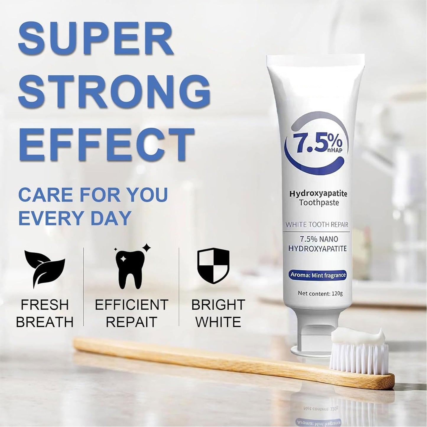 2 Pack Fluoride Free Nano Hydroxyapatite Toothpaste – Whitening & Remineralization