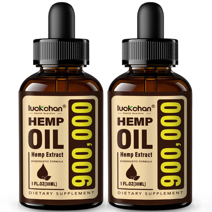 2-Pack Premium Hemp Oil - Sleep & Relaxation, Anxiety & Stress Relief | Organic Tincture Drops