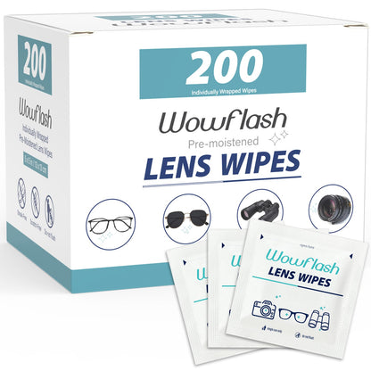 200 Count Lens Wipes for Eyeglasses | Scratch-Free, Streak-Free Cleaning