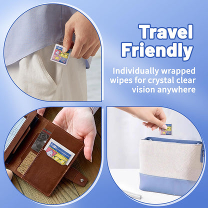 200 Pcs Cleaning Wipes for Glasses – Pre-Moistened Lens & Screen Wipes
