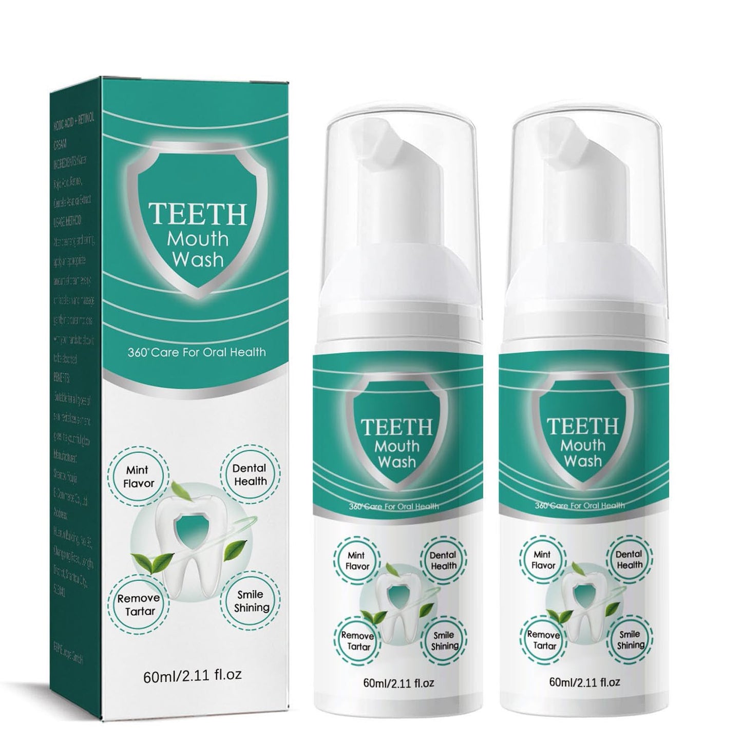 2PCS Foam Toothpaste for Sensitive Teeth - Ultra-fine Mousse, Deep Clean & Stain Removal (2 Pack)