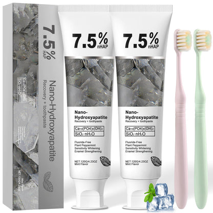 2Pcs Nano Hydroxyapatite Toothpaste – Enamel Protection, Strengthening & Gentle Mint