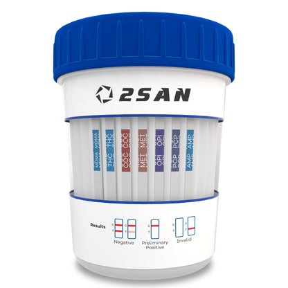 2San 7-Panel Drug Test Cup – 5-Min At-Home Results (THC, COC, MET, OPI, AMP, MDMA, PCP)