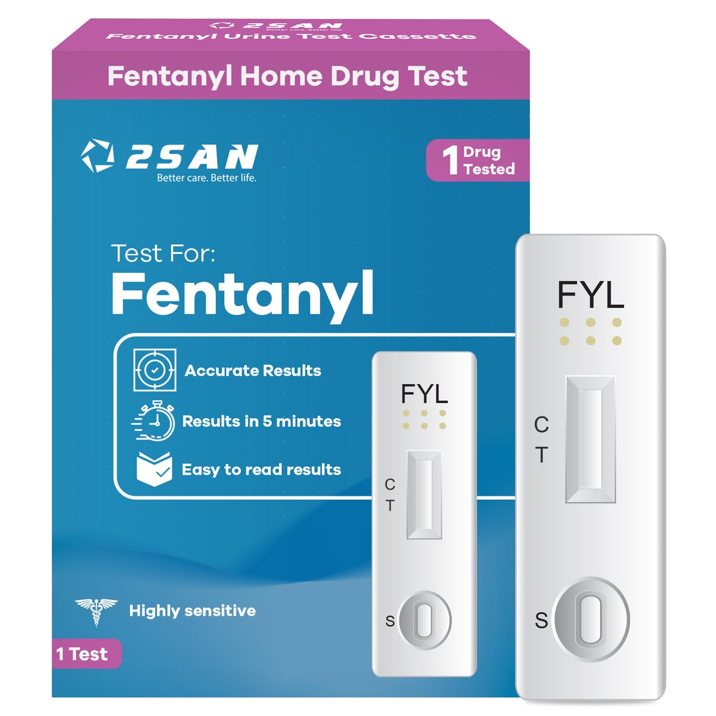 2San Rapid Fentanyl Test – Fast Home Drug Test Kit | 12-Panel Urine Test for Harm Reduction