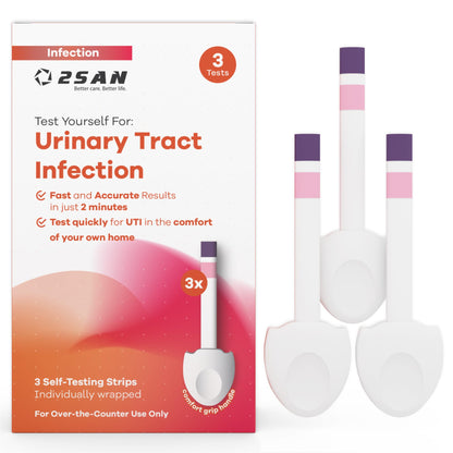 2San 2-in-1 UTI Test Strips for Women – At-Home Kit Detects Leukocytes and Nitrite in 2 Minutes