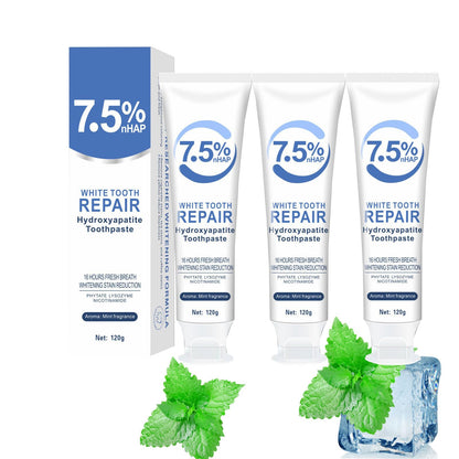 3 Pcs Hydroxyapatite Toothpaste 7.5% – Enamel Protection & Whitening