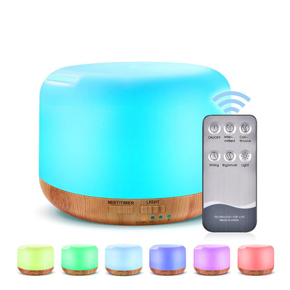 300ML Essential Oil Diffuser with Remote Control – Ultrasonic Cool Mist Humidifier, 7 LED Colors, Auto-Off
