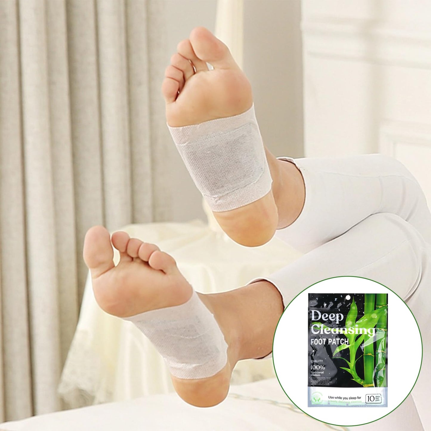 30PCS Bamboo Ginger Foot Pads – Deep Cleansing & Relaxation