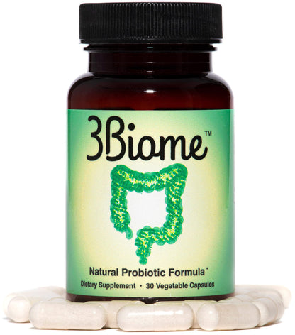 3Biome - Natural Probiotic Supplement - Non-GMO, Vegan, Gluten-Free | 30 Vegetable Capsules