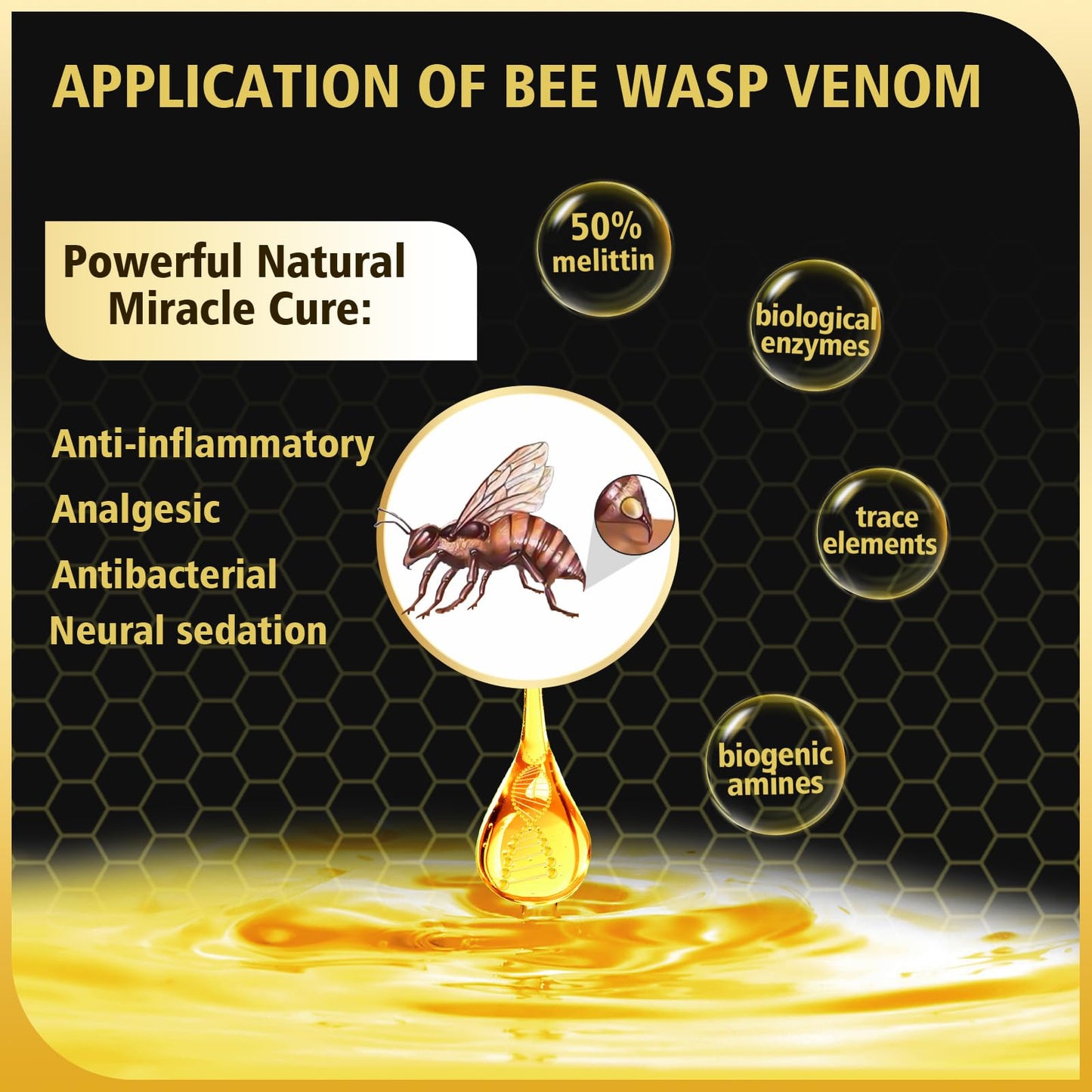 3PCS Bee Wasp Venom Toothpaste for Bleeding Gums, Gingivitis Treatment Repair, Sensitive Teeth, Mouth Sores, Plaque -150 MIN Breath Fresheners - 3.7 OZ(3 Pack)