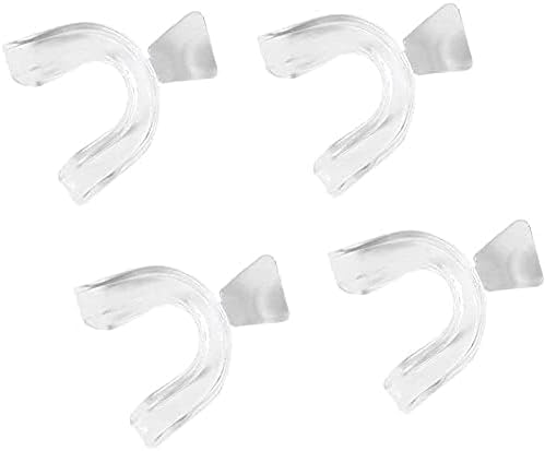 4 Pcs Transparent Mouth Guards – Silicone Bruxism Night Guards & Whitening Trays for Sports