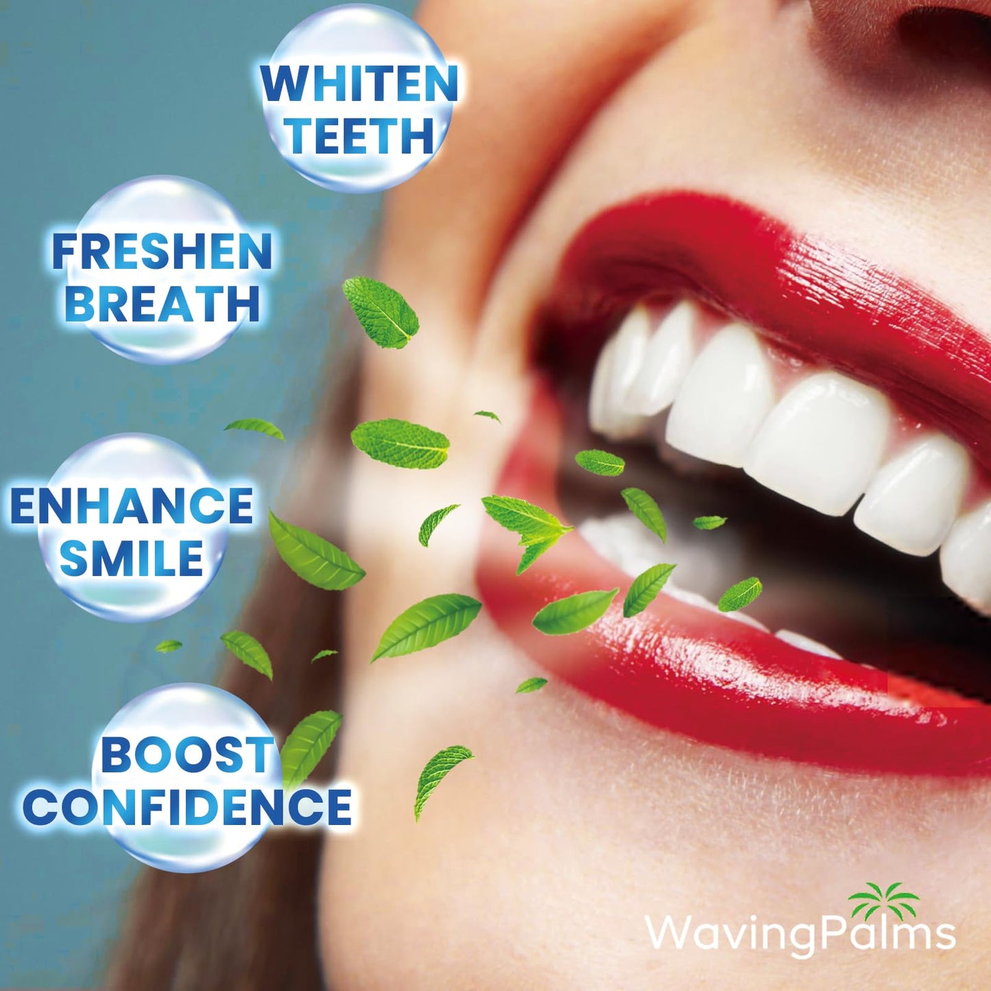 Professional Whitening Strips for Sensitive Teeth - Hydrogen Peroxide-Free Mint (42 Count)