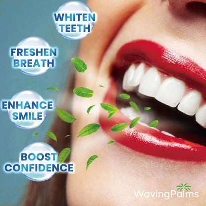 Professional Whitening Strips for Sensitive Teeth - Hydrogen Peroxide-Free Mint (42 Count)