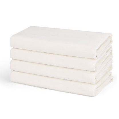 4Pcs Cotton Flannel Castor Oil Pack - Unbleached Organic, Reusable