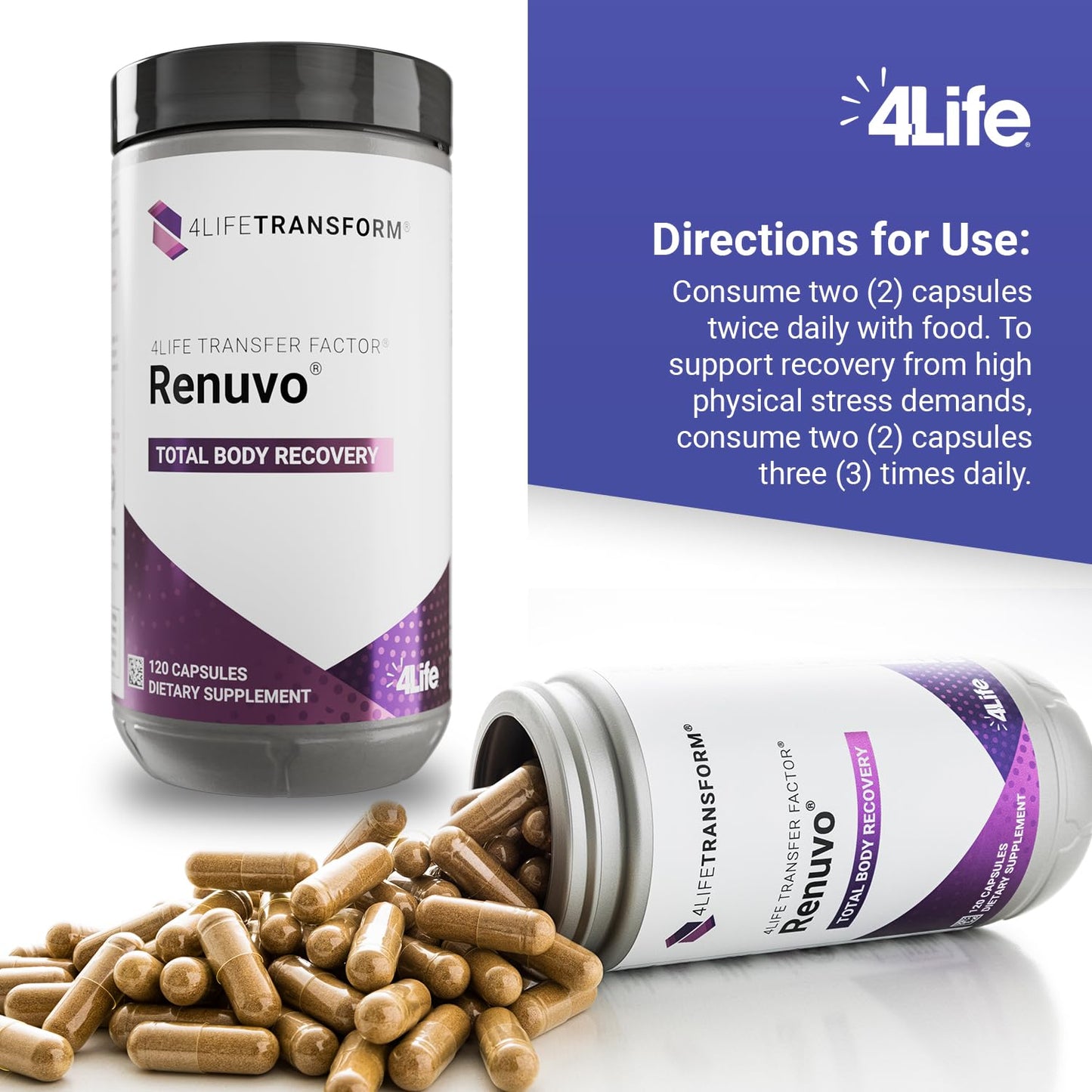 4Life Transfer Factor Renuvo - Healthy Aging - 120 Capsules
